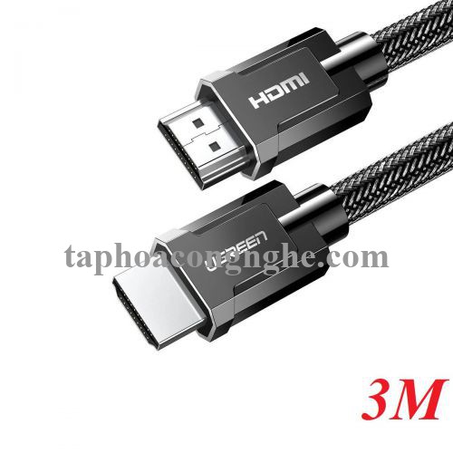 Ugreen 80602 3M HDMI 2.1 8K 60Hz 4K 120hz màu đen Cáp Ultra HD Cao Cấp HD135 30080602